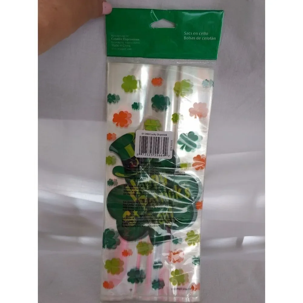 St. Patrick's Day Treat Bags 1 pkg 20 Large Cello Bags (11.25